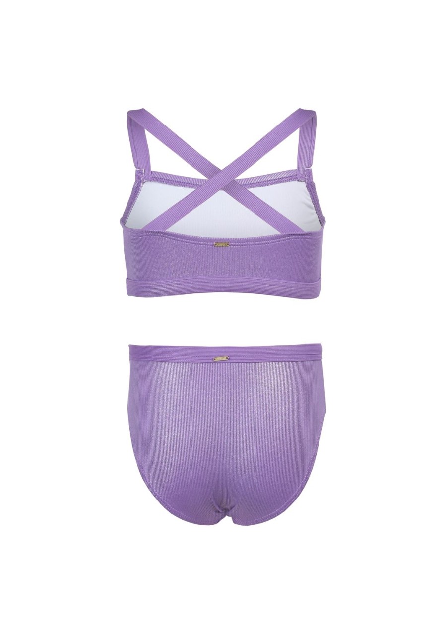 Kids Everyday Sunday | Heather Mauve Two Piece Girl Swim Set