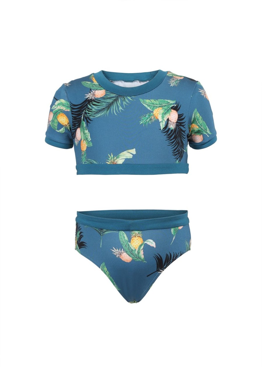 Kids Everyday Sunday | Blue Coral Two Piece Girl Swim Set