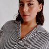 Women Everyday Sunday Sleepwear | Black Stripe Recycled Shirt