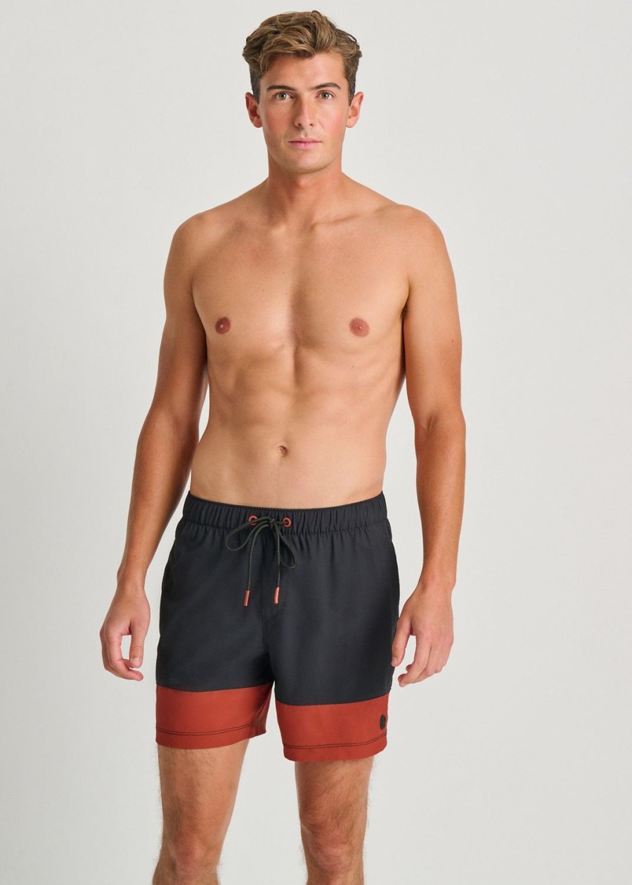 Men Everyday Sunday | Black Recycled Casual Swim Trunks