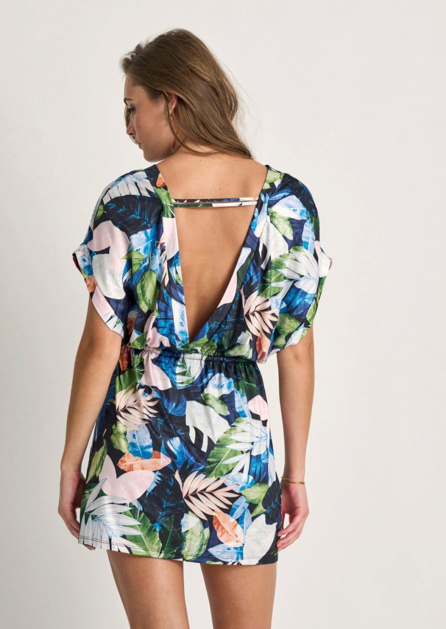 Women Everyday Sunday Beach Cover-Ups | Black Rainforest Cover-Up Tunic