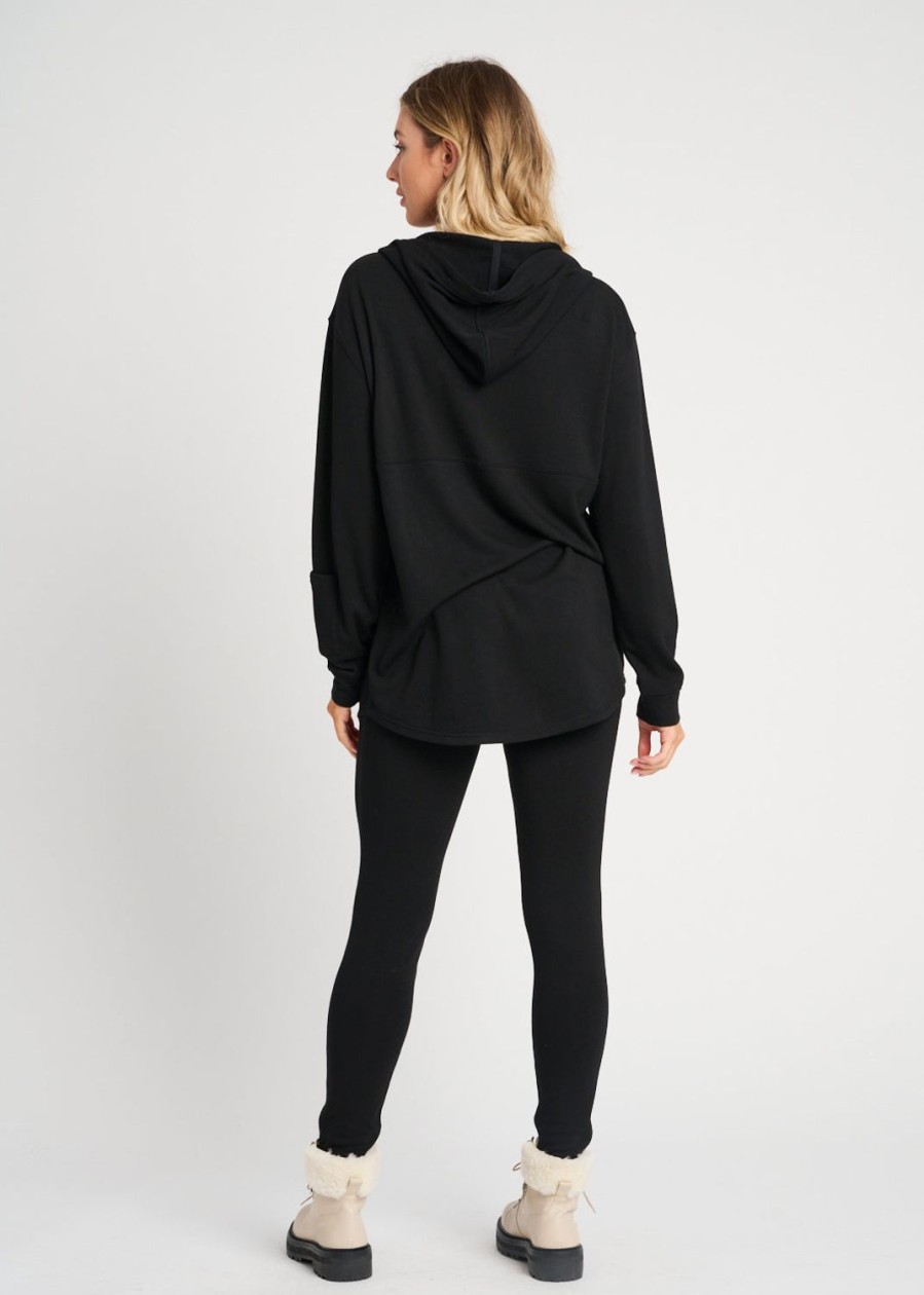 Women Everyday Sunday Loungewear | Black Warm Legging