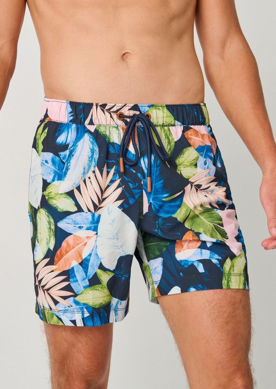 Men Everyday Sunday | Black Rainforest Recycled Casual Swim Trunks