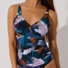 Women Everyday Sunday Swim Tops | Black Romance Wrap Tankini Top