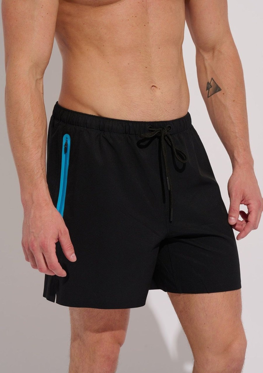 Men Everyday Sunday | Jet Black Runner Swim Trunk