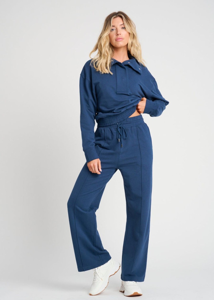 Women Everyday Sunday Loungewear | Moonlit Ocean Organic Comfort Wide Pants