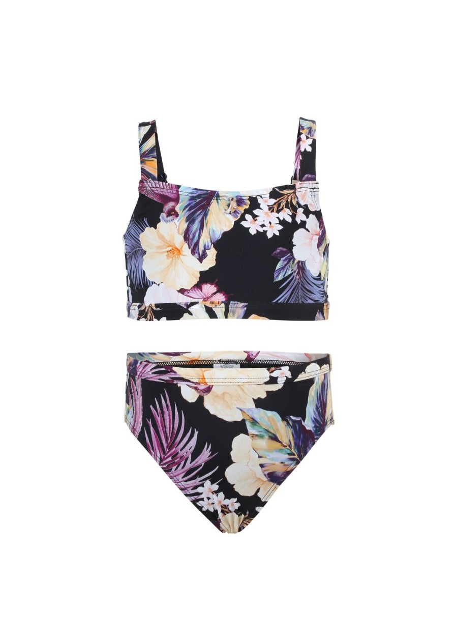 Kids Everyday Sunday | Black Coastal Two Piece Girl Swim Set