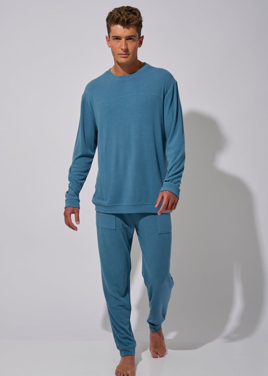 Men Everyday Sunday | Stone Rib Leisure Crewneck