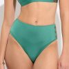 Women Everyday Sunday Swim Bottoms | Green High Waist Bottom