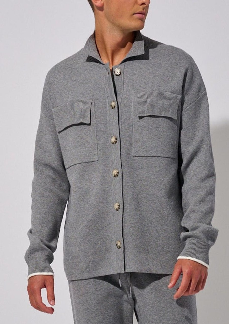 Men Everyday Sunday | Grey Mix Tricot Shirt