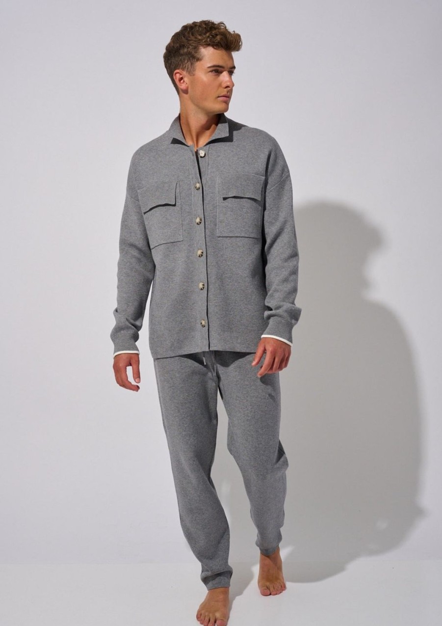 Men Everyday Sunday | Grey Mix Tricot Shirt