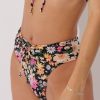 Women Everyday Sunday Swim Bottoms | Floral Sunset High Waist Bottom