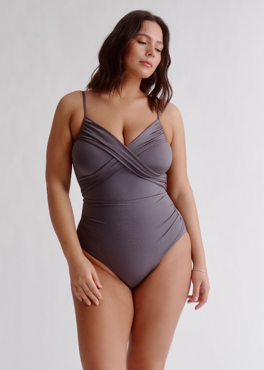 Women Everyday Sunday One-Pieces | Volcanic Glass Crossed One-Piece Swimsuit