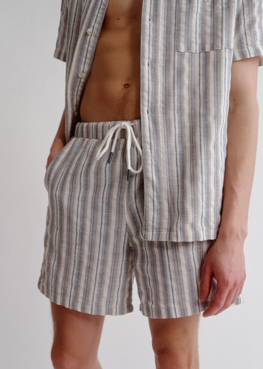 Men Everyday Sunday | Wide Stripe Summer Beach Short