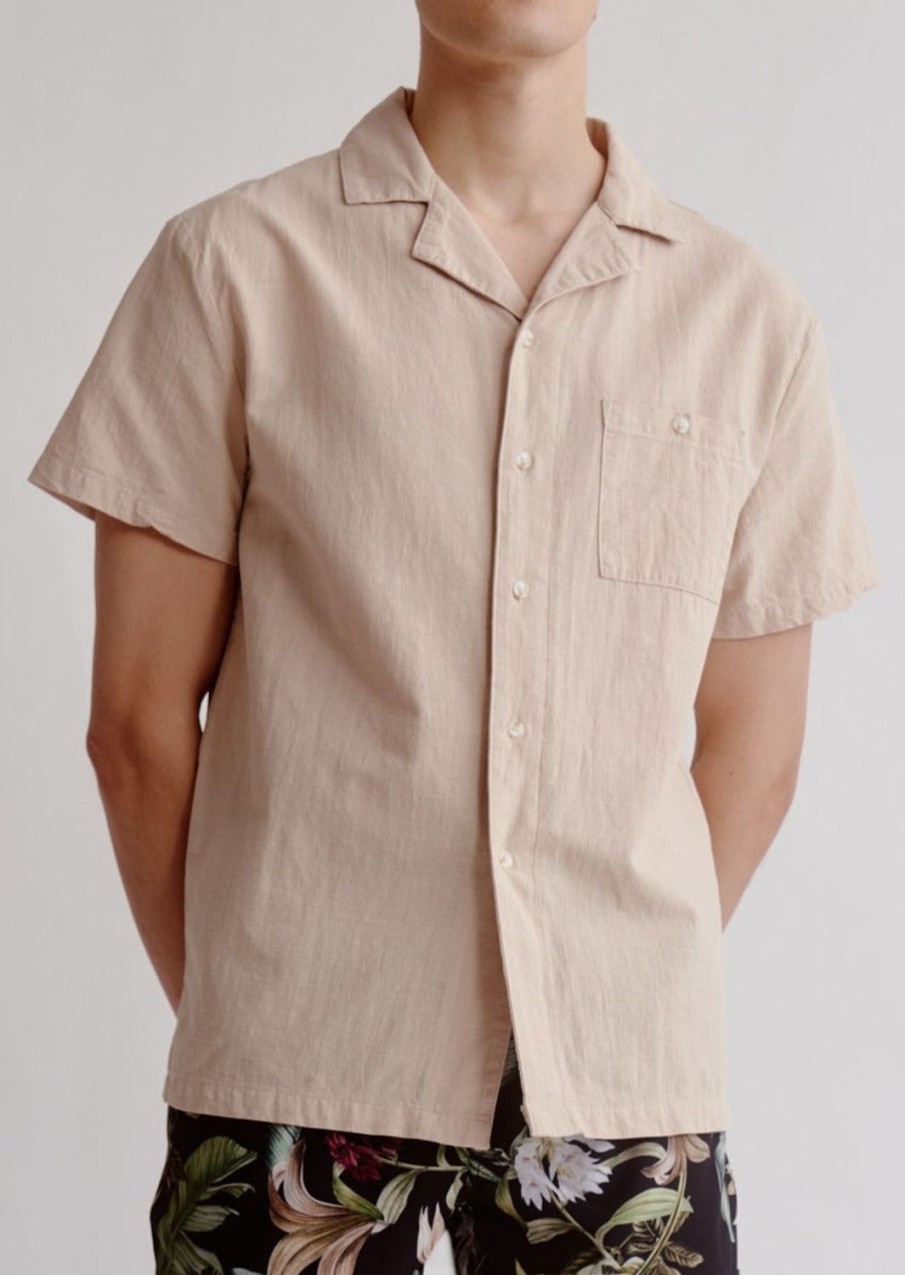 Men Everyday Sunday | Natural Linen Summer Beach Shirt