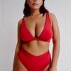 Women Everyday Sunday Swim Tops | Lychee Red Bikini Crop Top