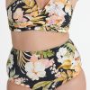 Women Everyday Sunday Swim Bottoms | Plus Size Black Bird High Waist Bikini Bottom