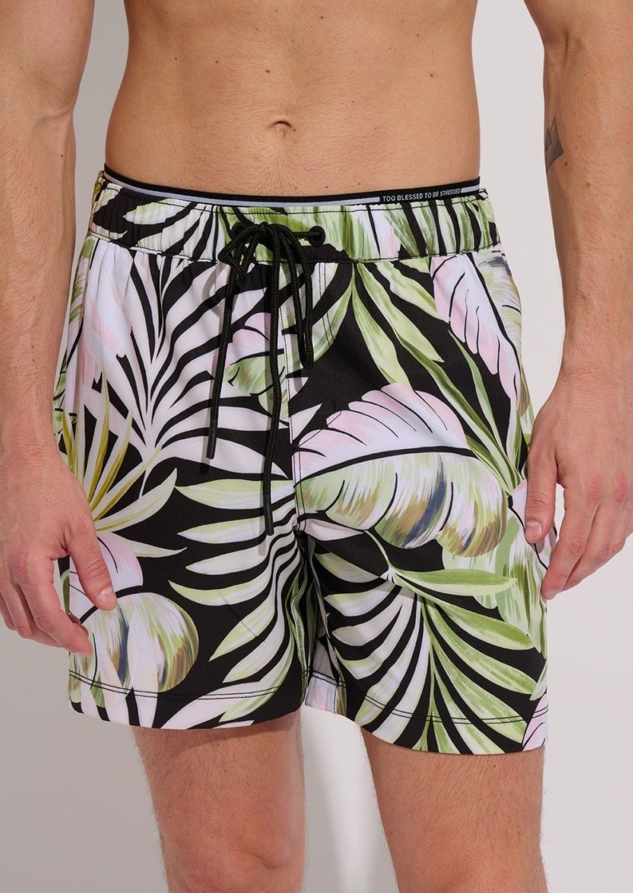 Men Everyday Sunday | Tropical Palm Sport Swim Trunk