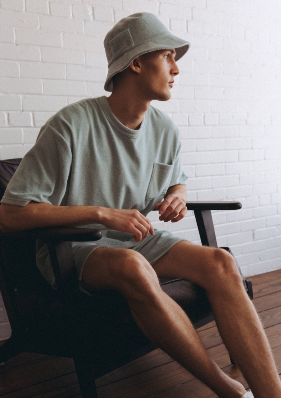 Men Everyday Sunday | Seafoam Recycled Terry Bucket Hat