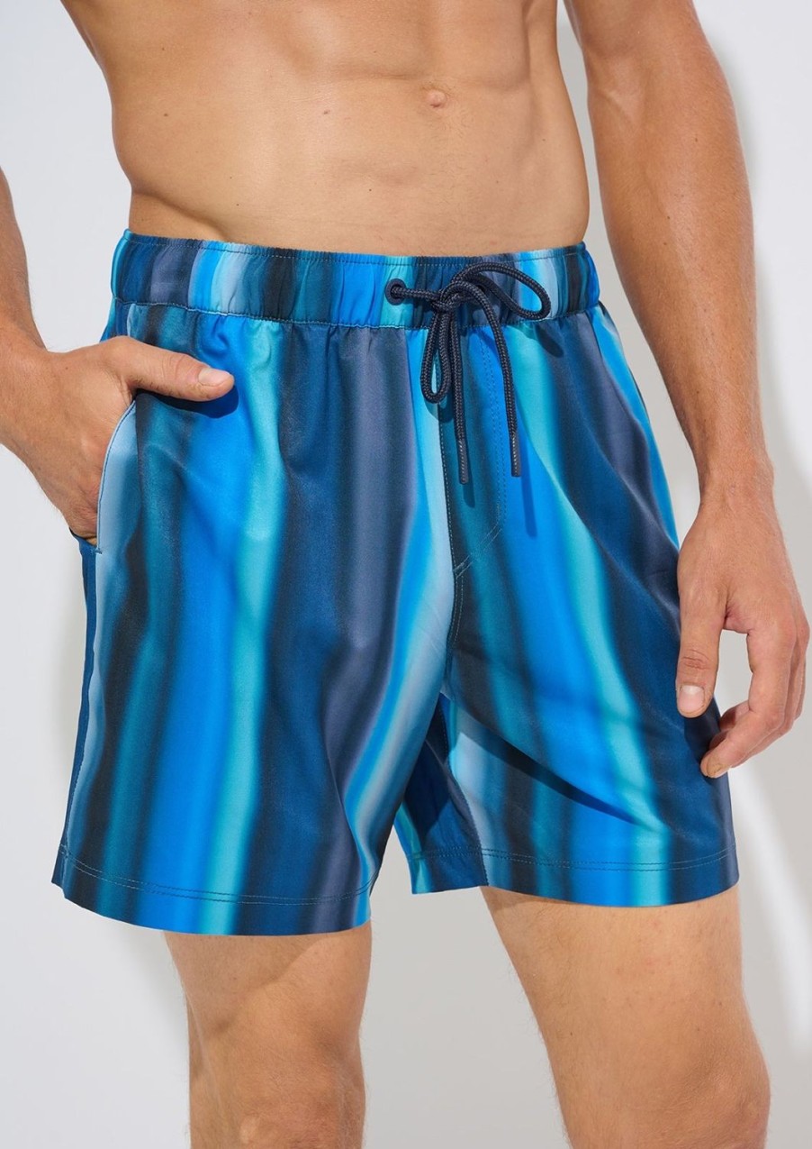 Men Everyday Sunday | Blue Stripe Casual Swim Short