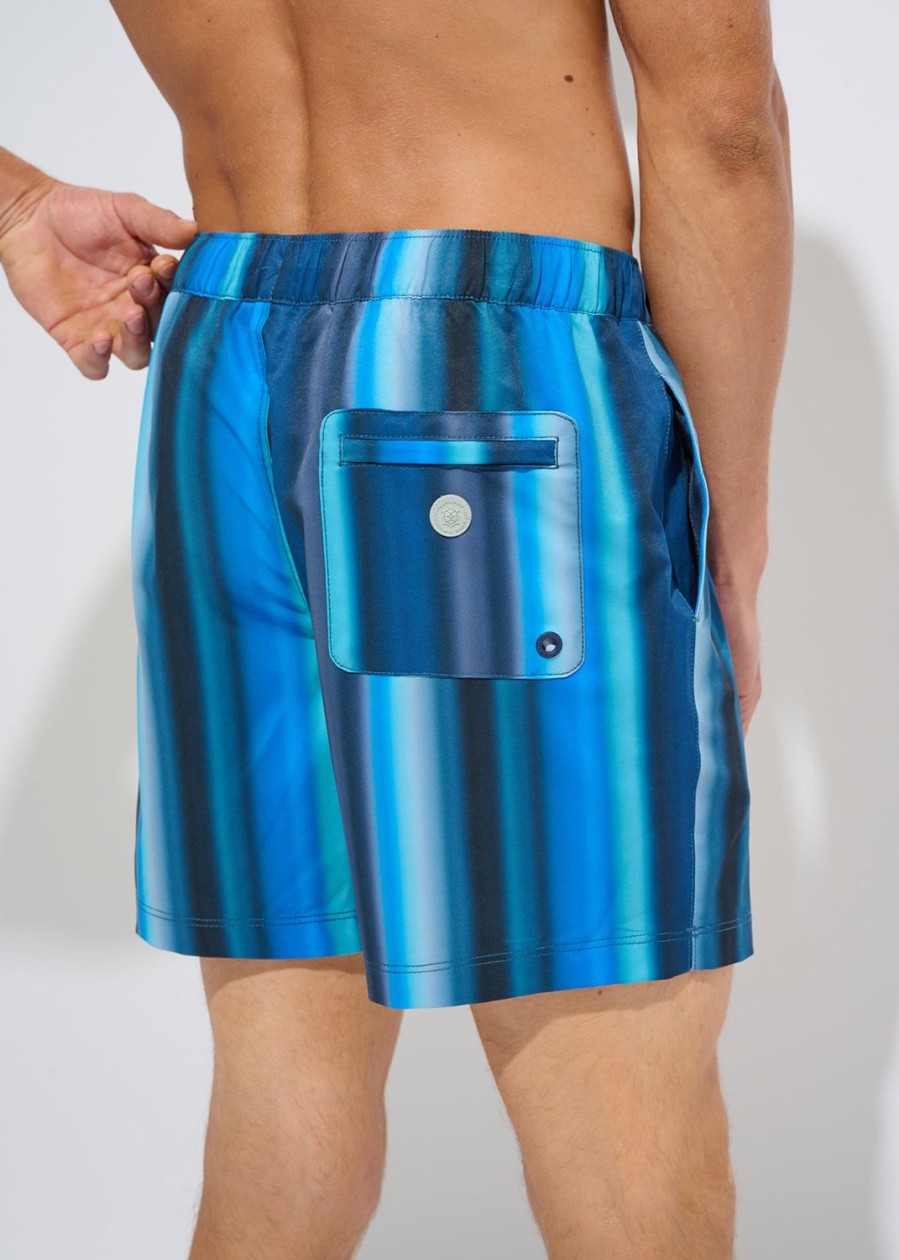 Men Everyday Sunday | Blue Stripe Casual Swim Short