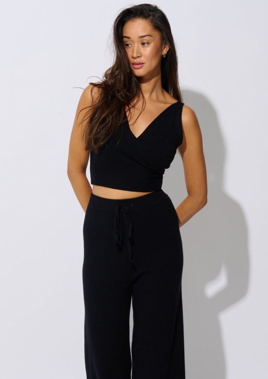 Women Everyday Sunday Loungewear | Black Lounge Sweetheart Top