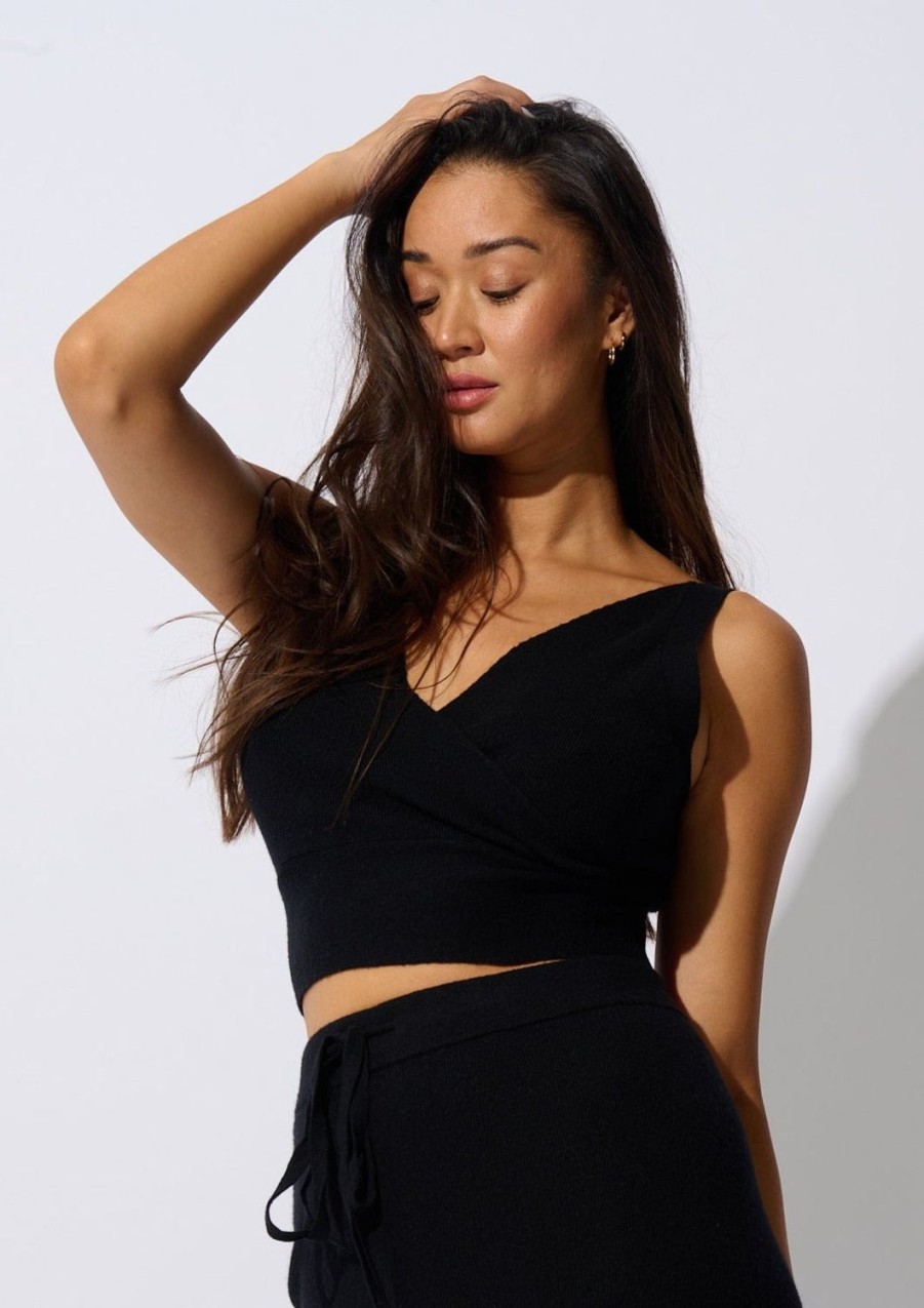 Women Everyday Sunday Loungewear | Black Lounge Sweetheart Top