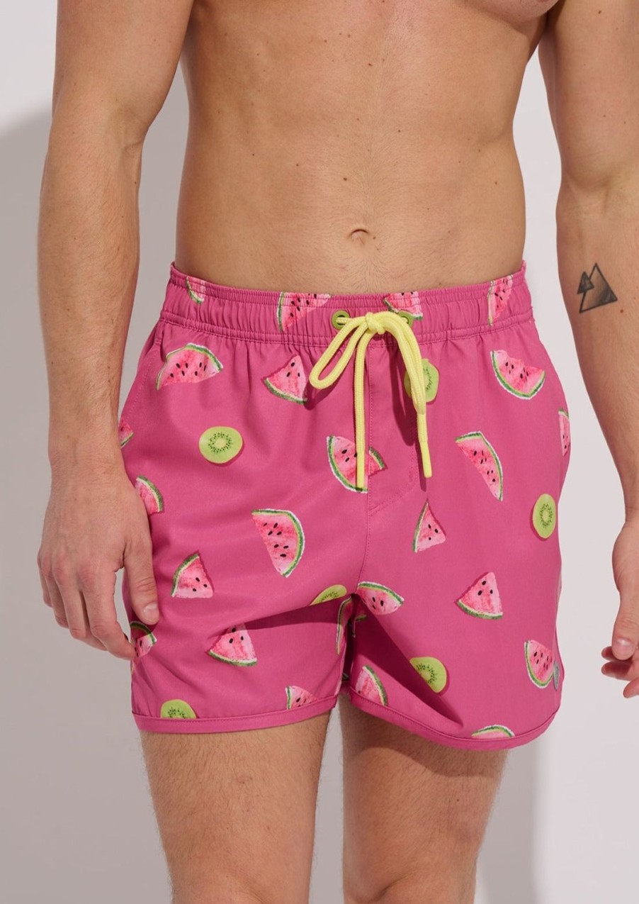 Men Everyday Sunday | Watermelon Retro Swim Trunk