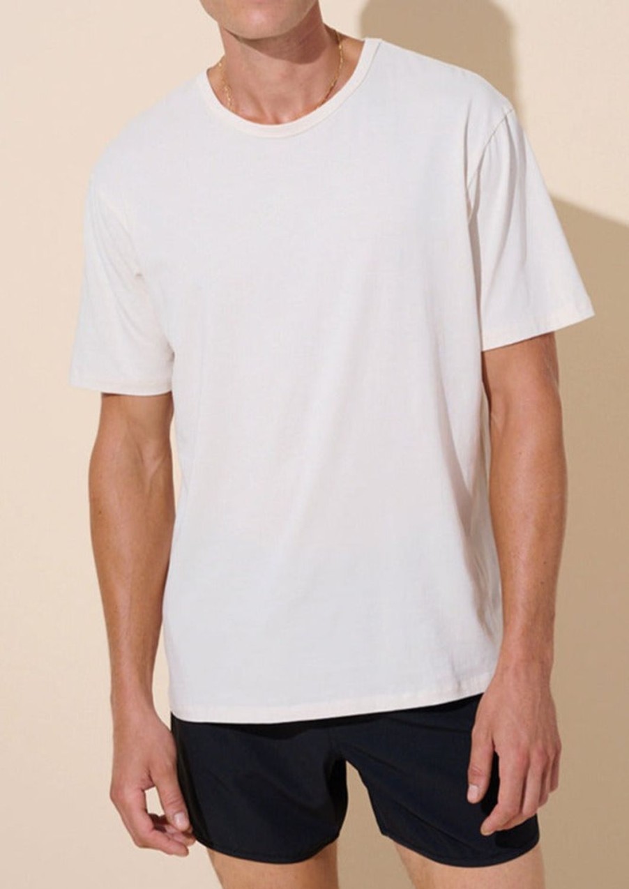 Men Everyday Sunday | Off White Organic Signature Tee