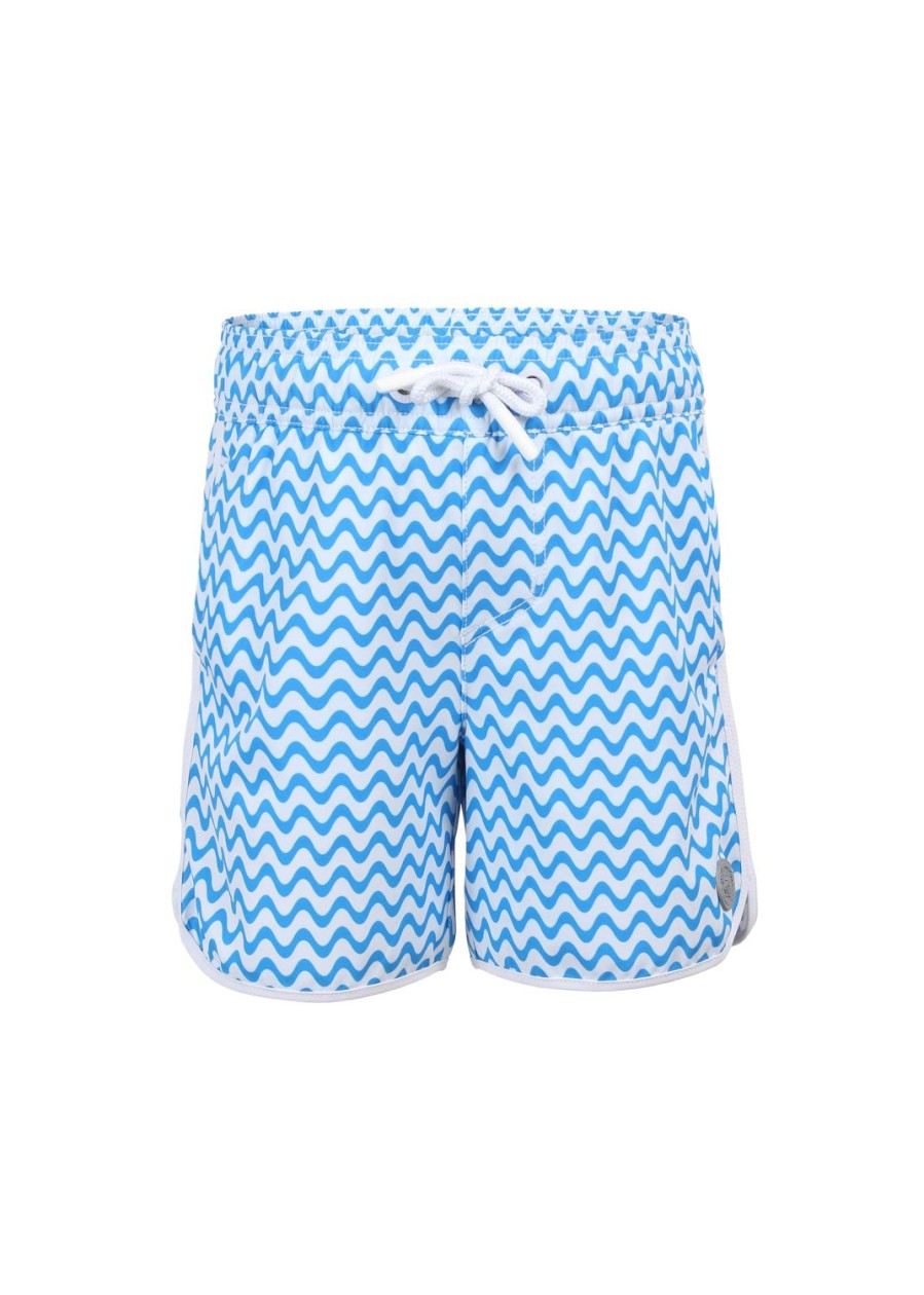 Kids Everyday Sunday | Wave Stripe Boy Retro Swim Trunk