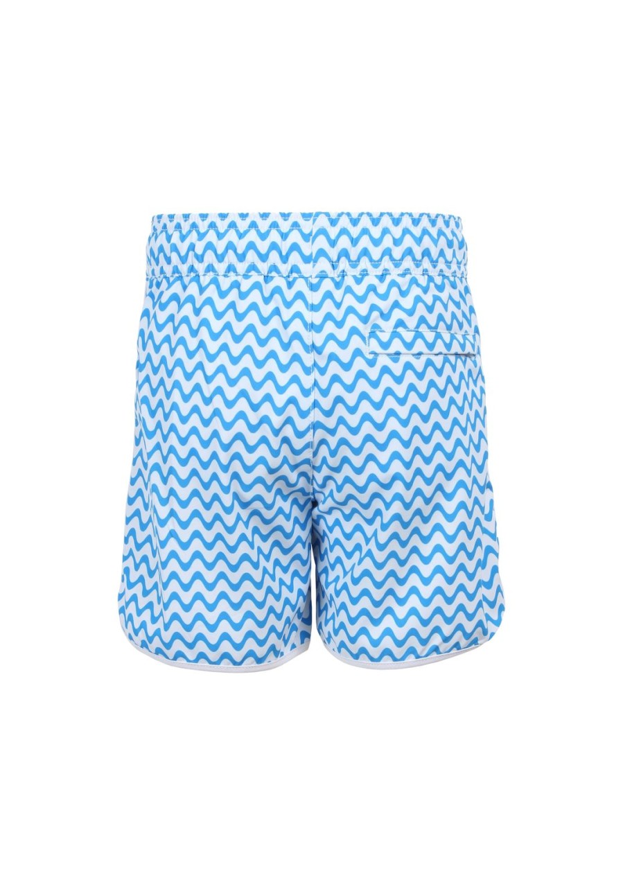 Kids Everyday Sunday | Wave Stripe Boy Retro Swim Trunk