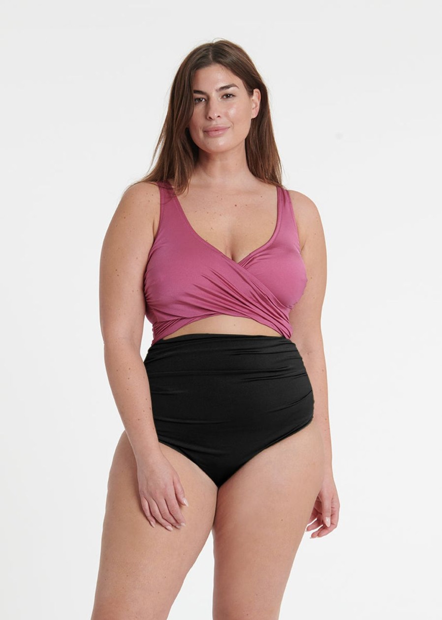 Women Everyday Sunday Body + | Plus Size Tulipwood Recycled Wrap One-Piece