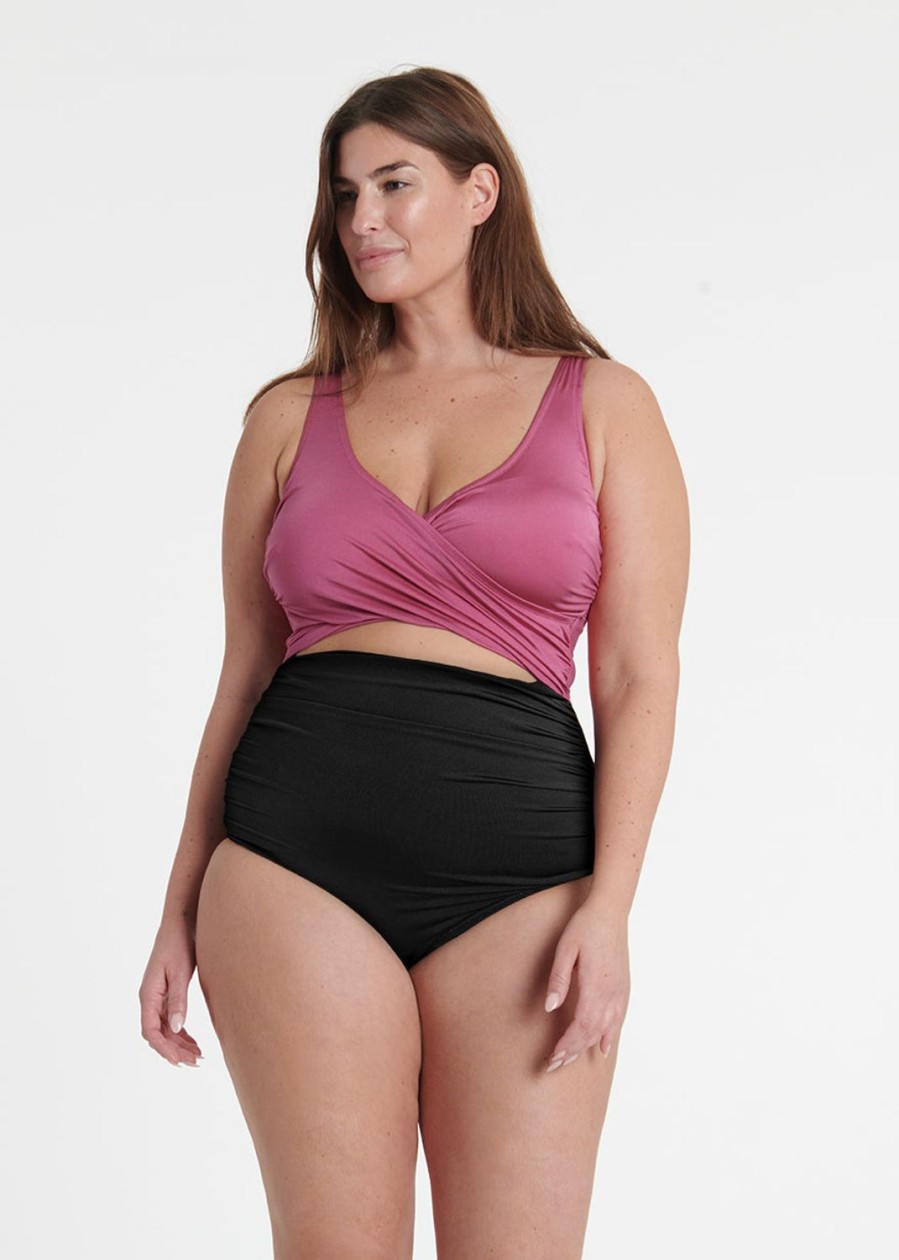 Women Everyday Sunday Body + | Plus Size Tulipwood Recycled Wrap One-Piece