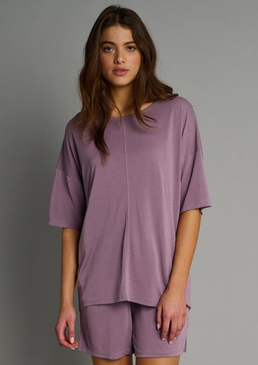 Women Everyday Sunday Sleepwear | Elderberry Modal Tee