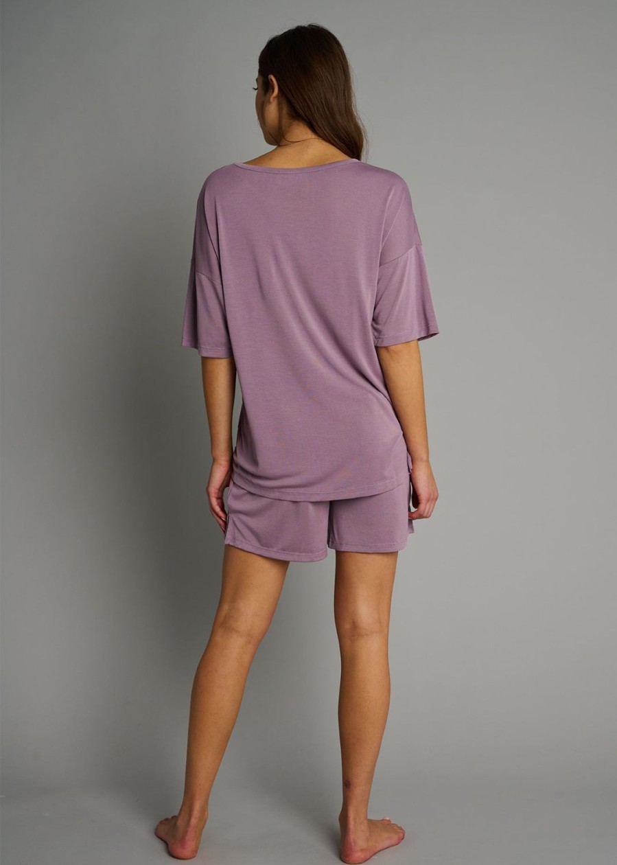 Women Everyday Sunday Sleepwear | Elderberry Modal Tee