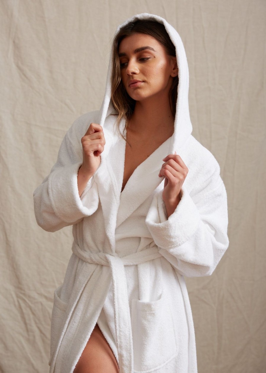 Women Everyday Sunday Self-Care Bathrobes | The Self-Care Hooded Bathrobe Unisex