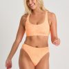 Women Everyday Sunday Swim Tops | Neon Floral Jacquard Bikini Top