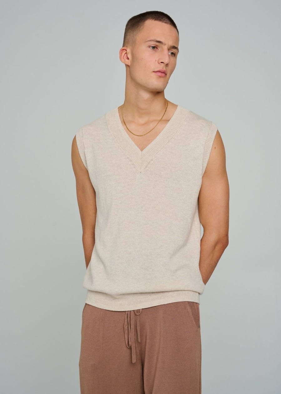 Men Everyday Sunday | Oatmeal Recycled Sleeveless Top