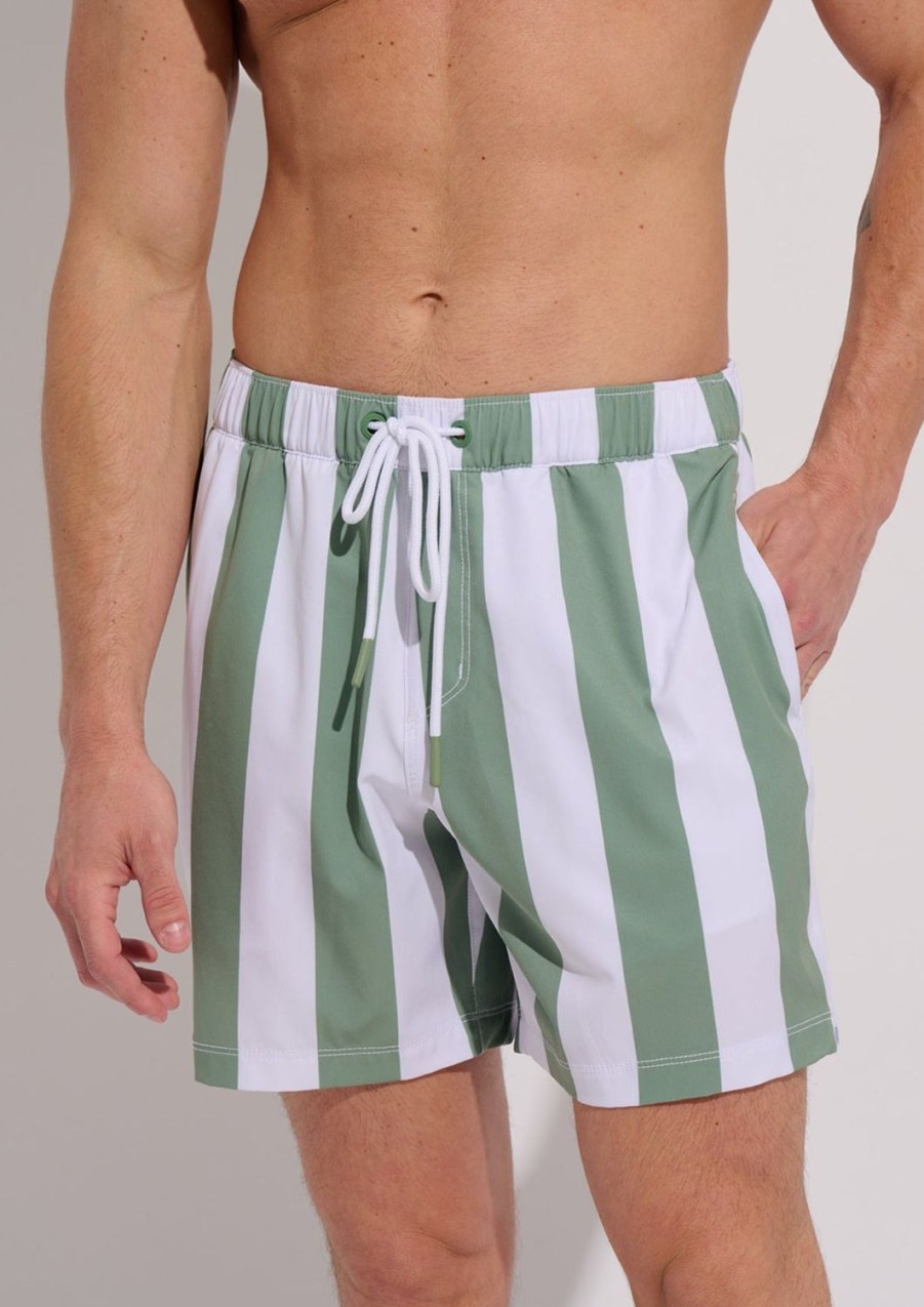 Men Everyday Sunday | Big Stripe Casual Swim Trunk