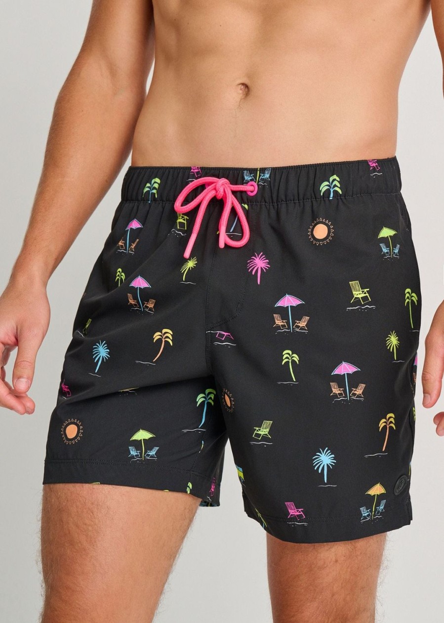 Men Everyday Sunday | Neon Conversational Casual Swim Trunks