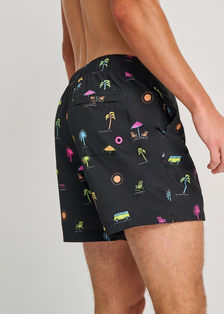 Men Everyday Sunday | Neon Conversational Casual Swim Trunks