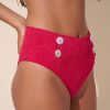 Women Everyday Sunday Swim Bottoms | Persian Red High-Waist Bikini Bottom