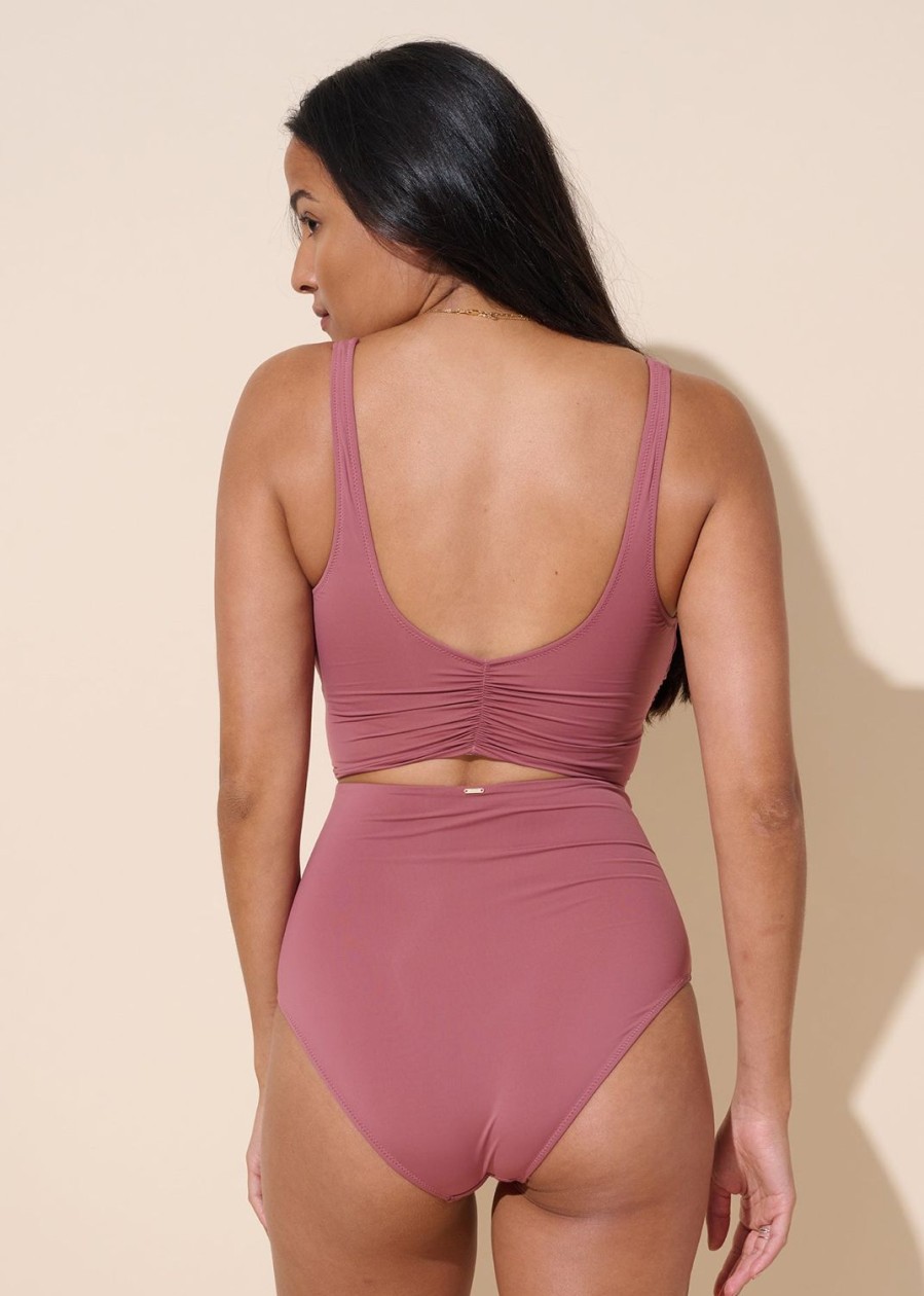 Women Everyday Sunday One-Pieces | Brown Rose Wrap One-Piece