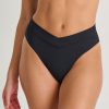 Women Everyday Sunday Swim Bottoms | Black Retro High Waist Recycled Bottom