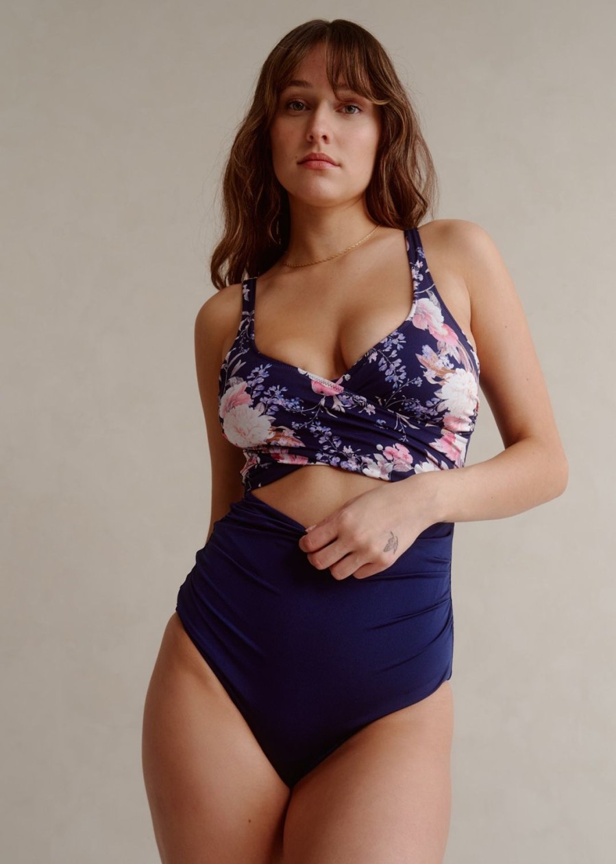 Women Everyday Sunday One-Pieces | Marine Euphoria Wrap One-Piece