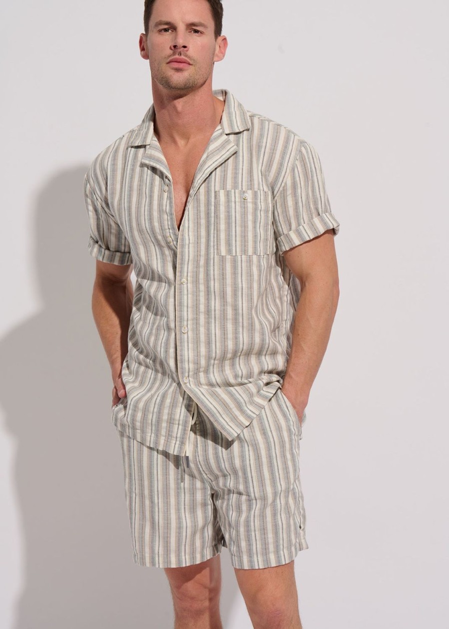 Men Everyday Sunday | Wide Stripe Summer Beach Shirt