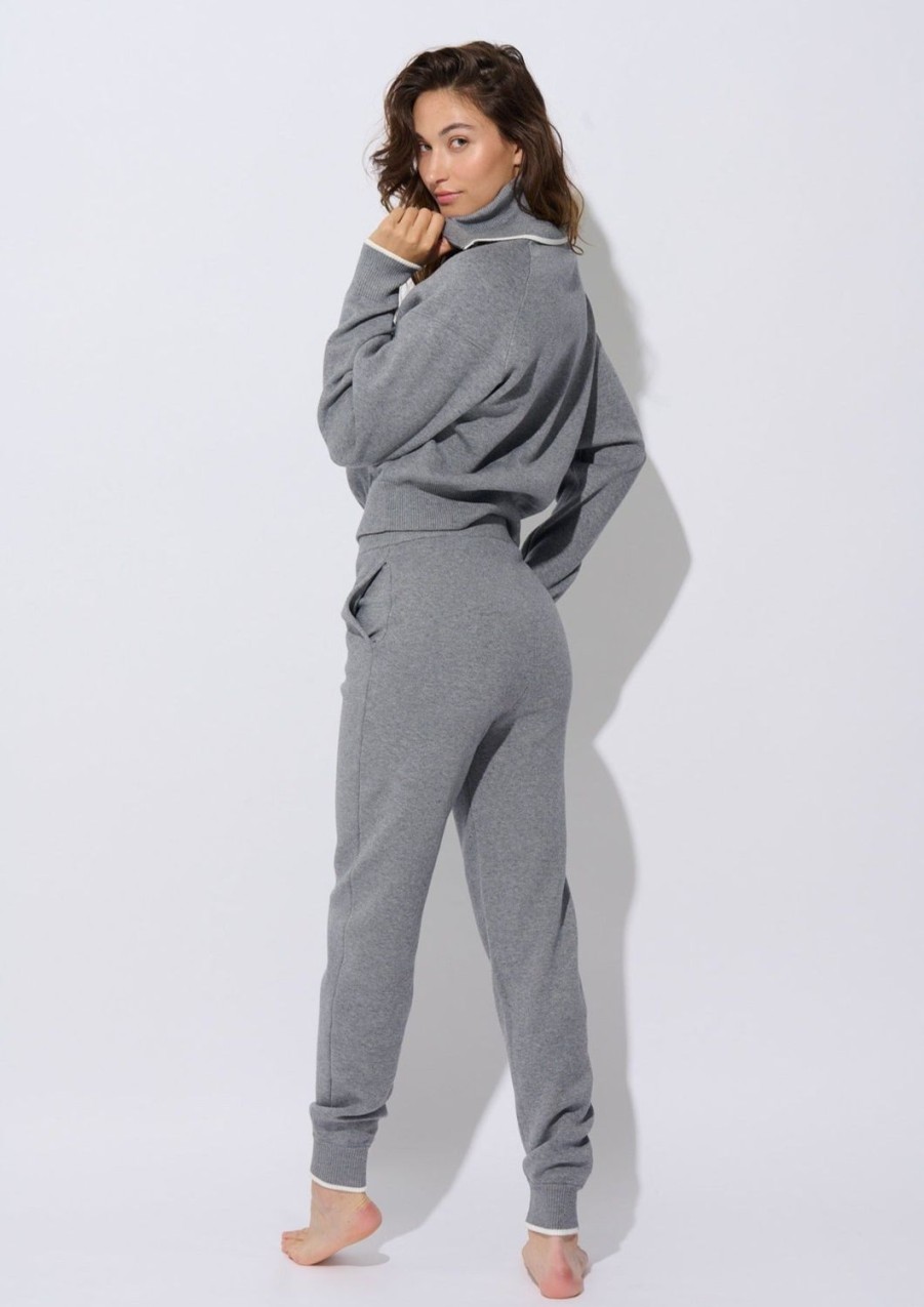 Women Everyday Sunday Loungewear | Grey Mix Tricot Pop Over