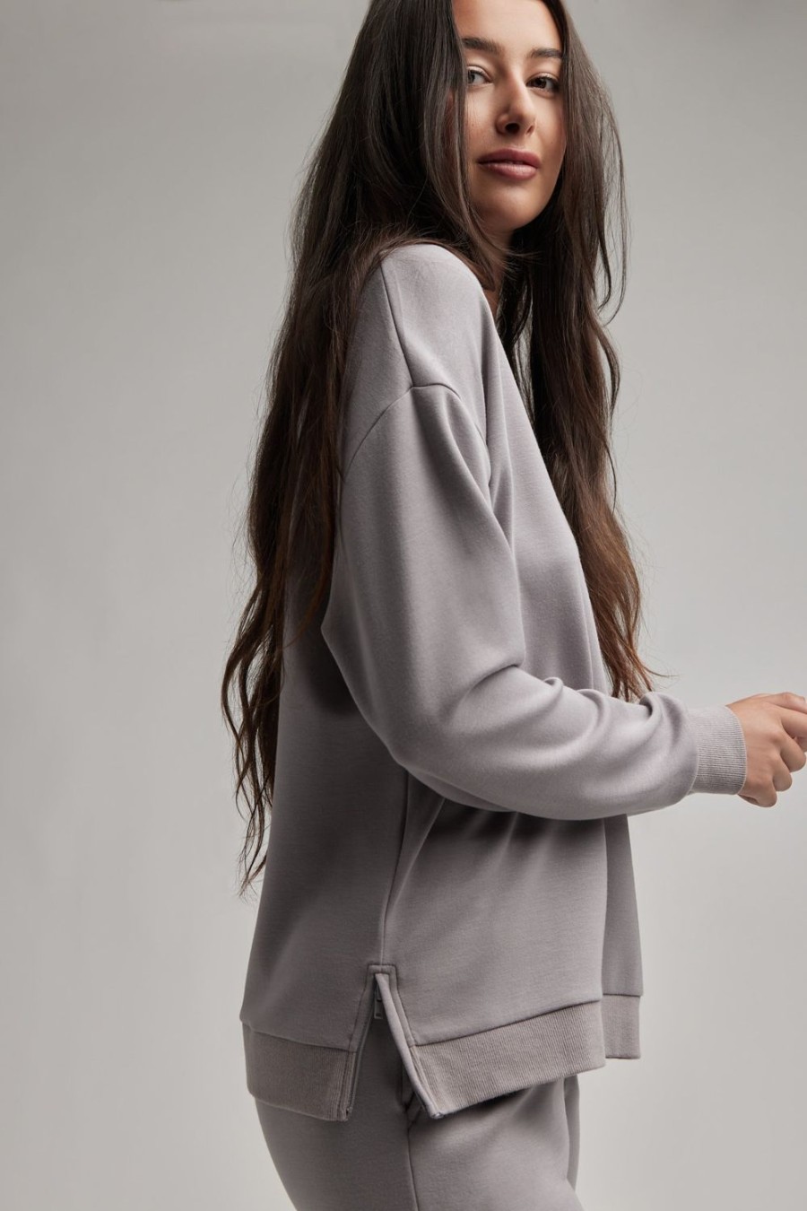 Women Everyday Sunday Loungewear | Dusty Mulberry Sunday Crewneck