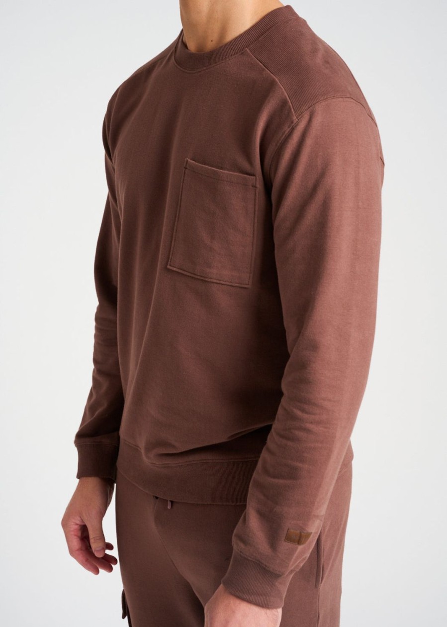 Men Everyday Sunday | Chestnut Organic Comfort Crewneck